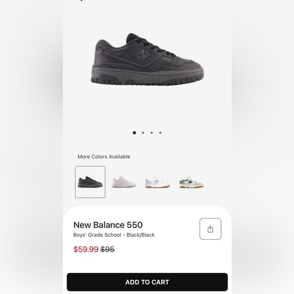 Wore once all black new balance 550s - Picture 5 of 5